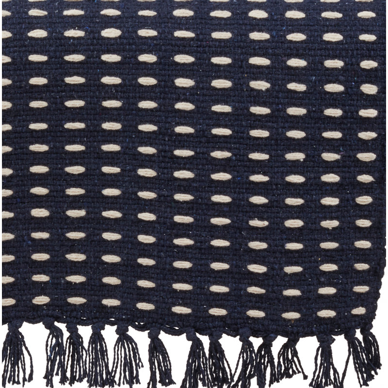 Daisetta Table Runner, Navy Blue, 72" L x 16" W