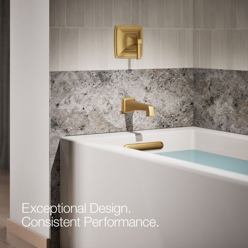 Riff Wall-Mount Non-Diverter Bath Spout, Gold