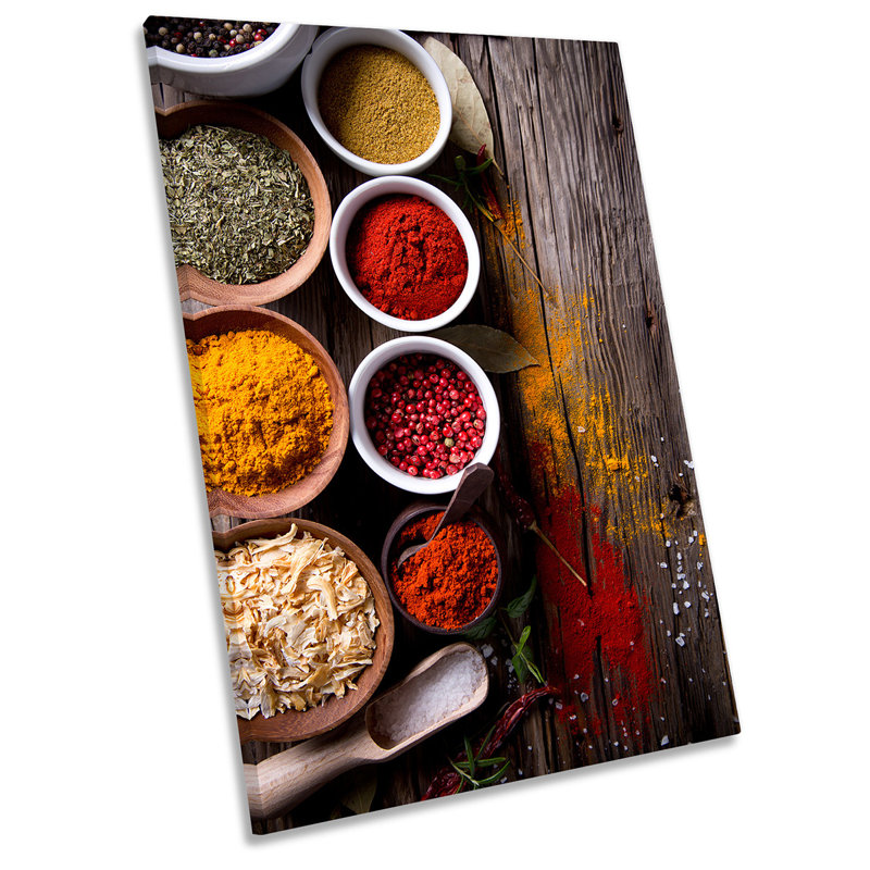 Kitchen Spices Herbs Café - Wrapped Canvas Print, 45.7cm H x 30.5cm W x 2cm D