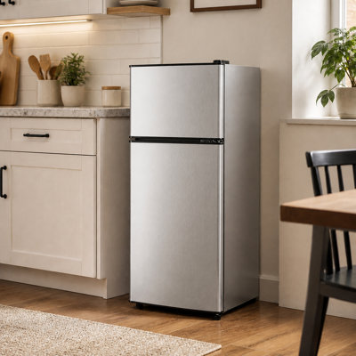 3.8 Cu.ft Mini Fridge With Freezer Mini Fridge With Adjustable Shelves Small Refrigerator With 2-Door For Home, Kitchen, Office And Bedroom