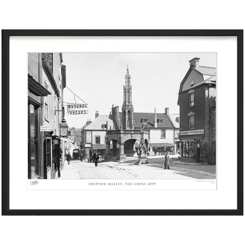 Shepton Mallet, The Cross 1899 - Single Picture Frame Print, 28cm H x 36cm W x 2.3cm D