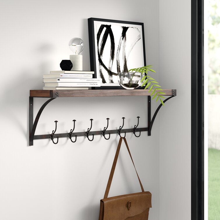 Free Shipping on Entryway Wall Mounted Corner Coat Rack in Metal with Hooks ｜Homary