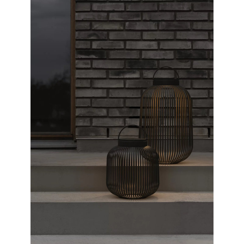 LITO Mobile Rechargeable LED Lantern - Large, 19.29" H x 12.21" W x 12.21" D, Black