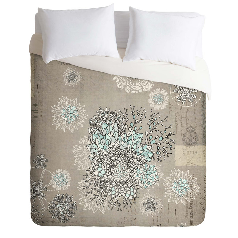 Iveta Abolina Traditional Polyester Floral Duvet Cover, Twin Duvet Cover, Lightweight