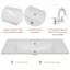 Meuble-lavabo de salle de bain avec lavabo / Combo / Armoire avec portes et tiroir / Structure solide et panneau de fibres à densité moyenne-113435658