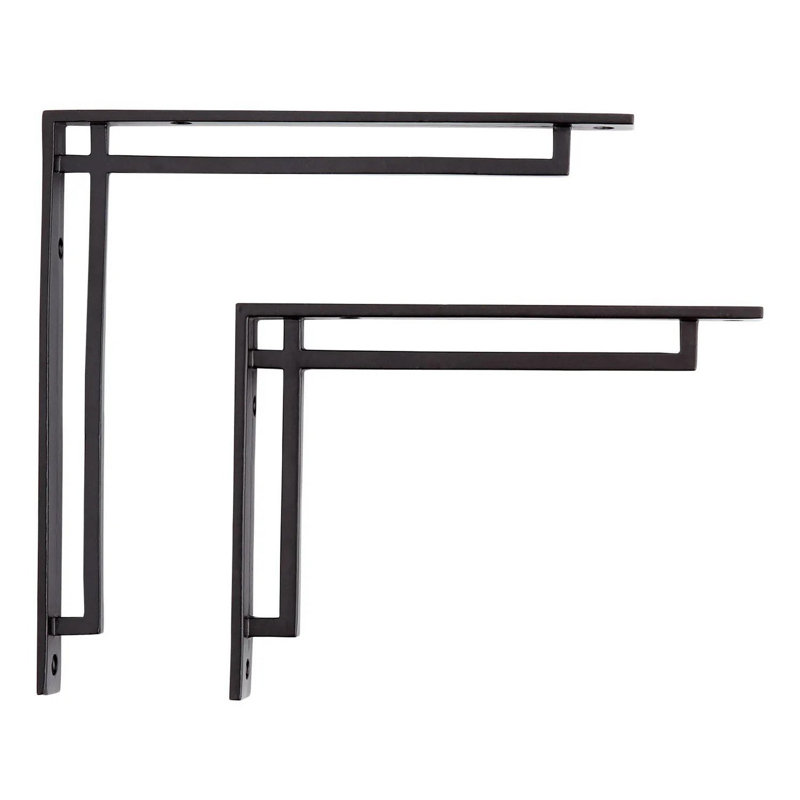Harridge Shelf Bracket, Matte Black, 6.13" H x 8.13" W x 0.88" D