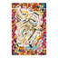  Tapis abstrait octogonal beige / rose / jaune-86624519