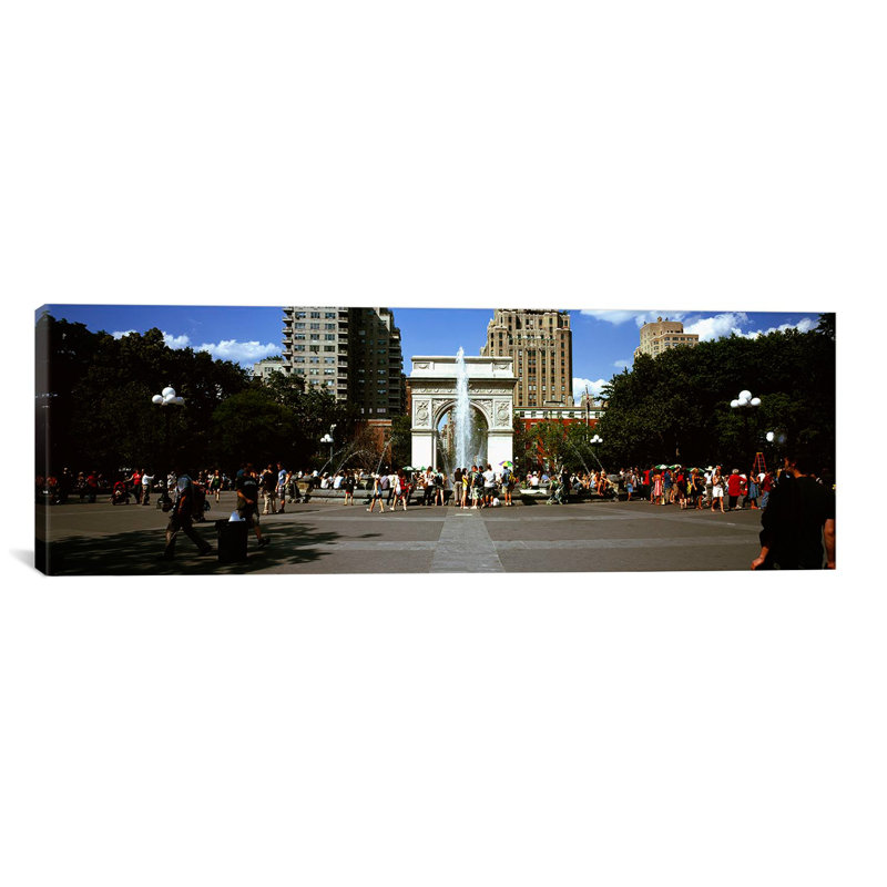 " Tourists At A Park, Washington Square Arch, Washington Square Park, Manhattan, New York City, New York State, USA #2 " by Panoramic Images