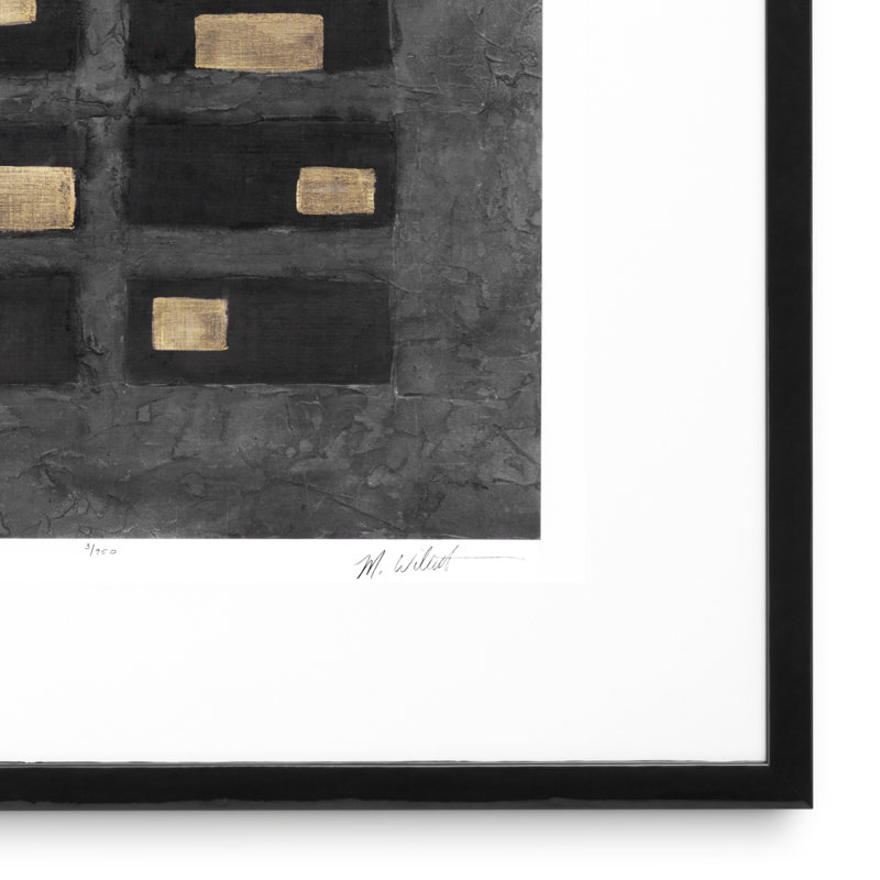 Washed Black Squares Print by Michael Willett