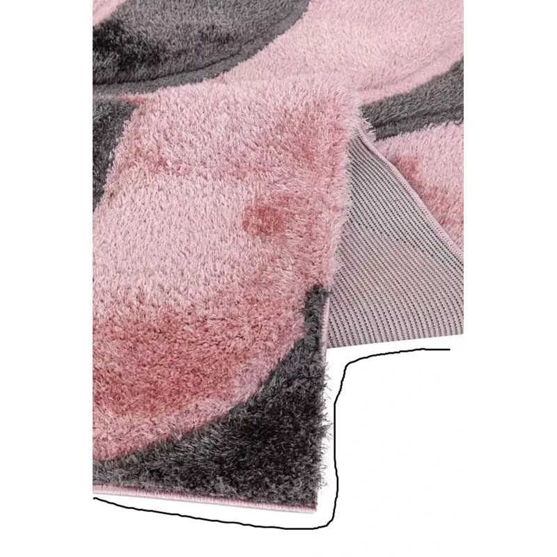 Geometric Shag Area Rug, Rectangle 160 x 230 cm