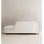 Chaise longue de style nordique en bois massif blanc et velours pour la chambre et le salon-130483292