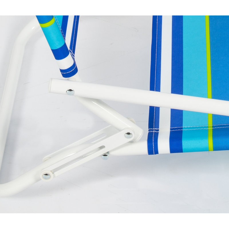 Chaise de plage pliante Rio Beach Wave 1 Position, rayures océaniques, Teal