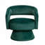 Fauteuil rembourré en velours avec base ronde-1987203451
