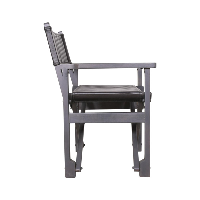 Gibrian Upholstered Armchair, 42.5'' H x 22.5'' W x 22'' D, Black