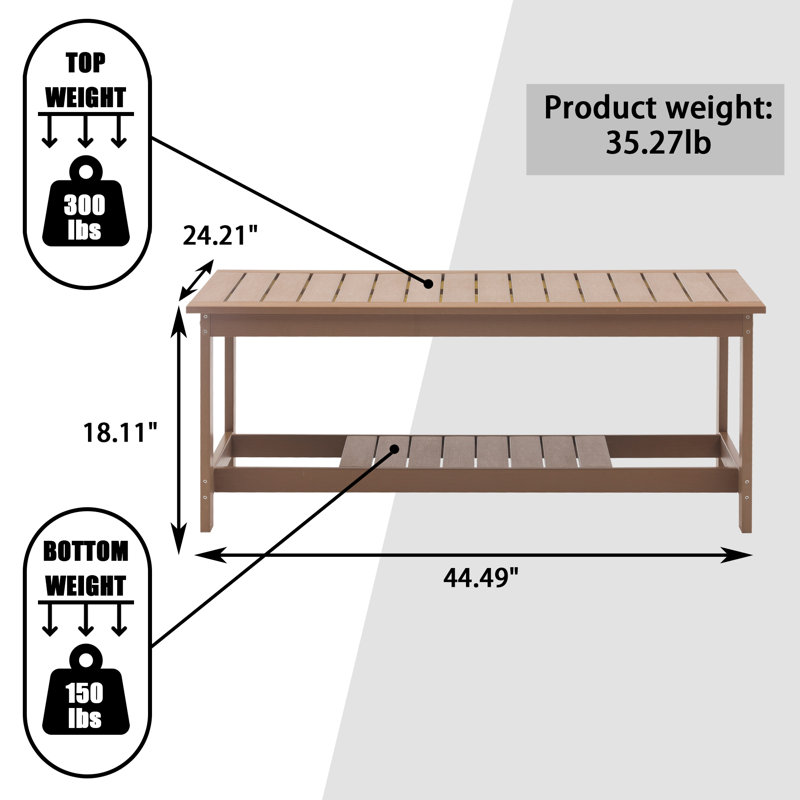 Table basse d'extérieur en plastique