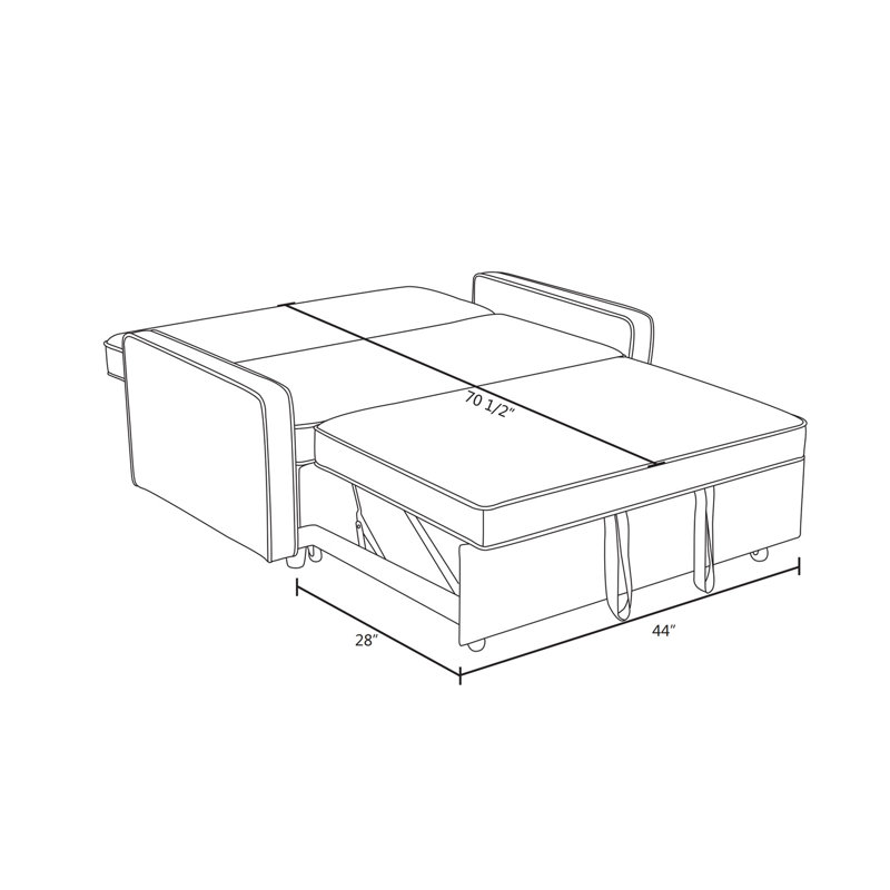 Futon rembourré Aisah 53