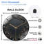 Clock Face With Abstract Tribal Pattern Art - 12'' Modern Glass Wall Clock