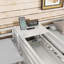 Lit mezzanine en métal peu encombrant avec double bureau et rangement intégré