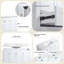 Meuble-lavabo de salle de bain avec lavabo en céramique, 4 portes et 2 tiroirs-1172673605
