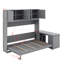 Grand lit escamotable avec bureau et tablettes-979261460