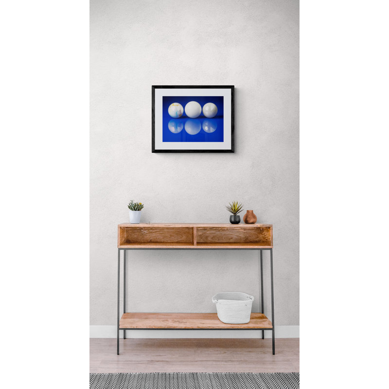 Marbles Print by Philippe Monthoux, Black Framed Canvas, 24" H x 32" W
