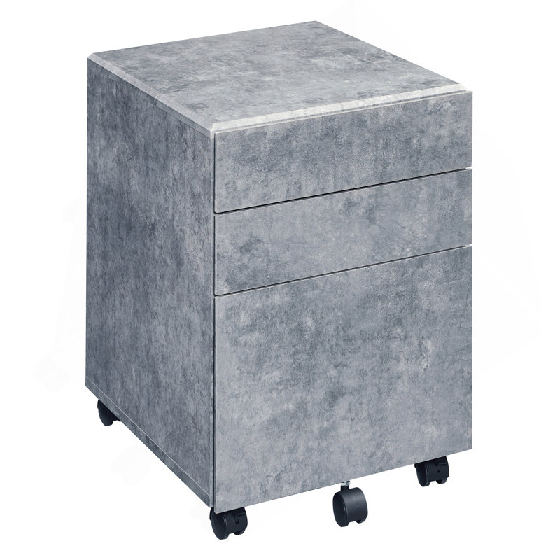 Silver 3-Drawer File Cabinet