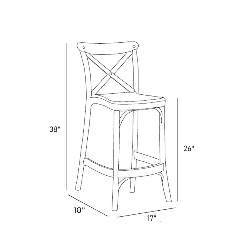 Milan Patio Stool 30" Bar Height, Taupe