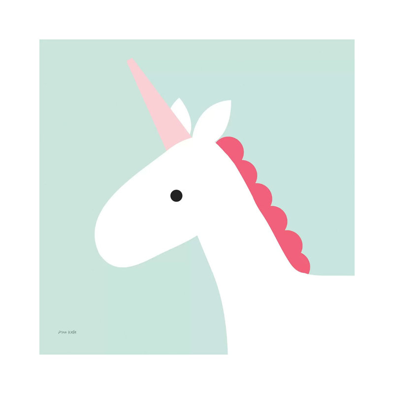Unicorn by Ann Kelle - Wrapped Canvas Gallery-Wrapped Canvas Giclée, 45.72 cm H x 45.72 cm W x 1.91 cm D