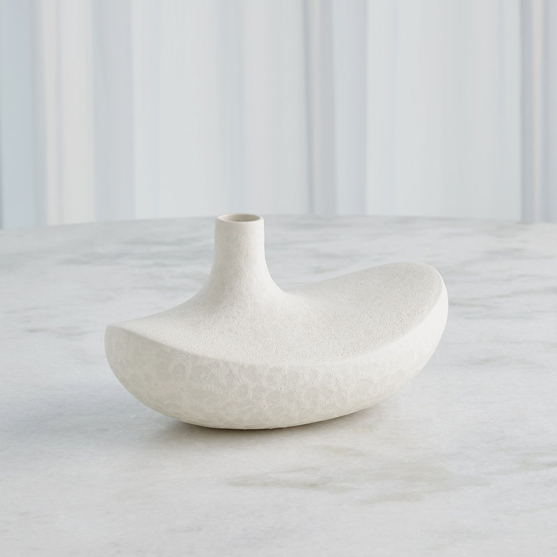 Vase de table en céramique Solis, H 6,75 po x l 12,5 po x P 7,5 po