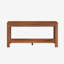 Table basse à 2 niveaux en bois avec tablette de rangement Arc Corner