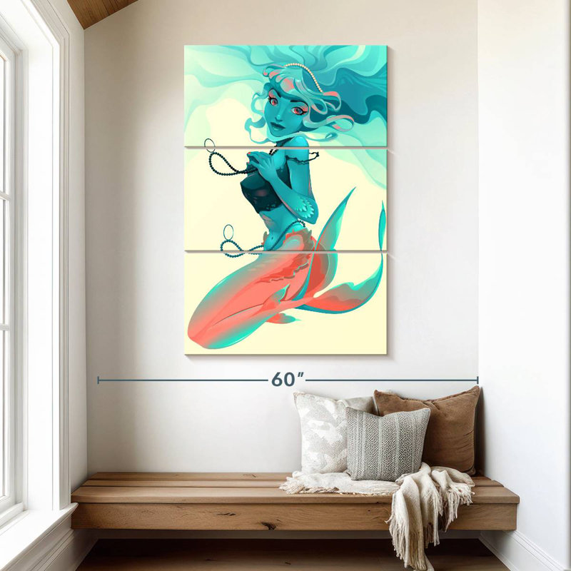 Kelan Mermaid Portrait, 50" H x 32" W