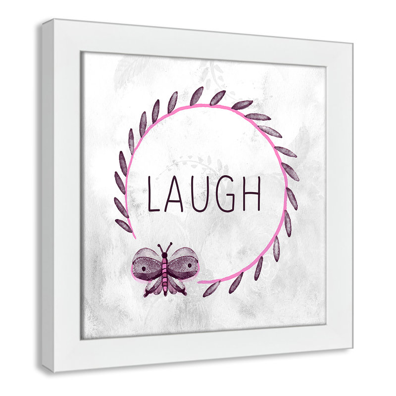 My Girl 1' Wall Decal, White Flat Framed, 12" H x 12" W x 0.6" D
