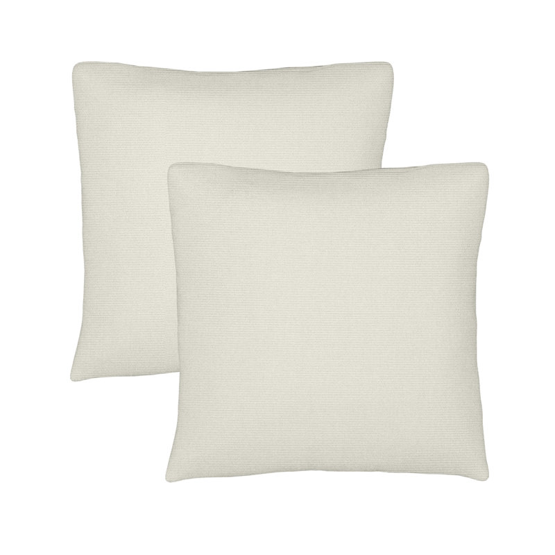 Housse de coussin d'extérieur carrée Sunbrella, Naturel, H 20 po x l 20 po