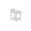 Table d'appoint Denison - Table de bout rectangulaire avec tiroir pour chambre à coucher, blanc-544612760