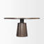 Swanson 60" Dark Brown Wood Round Pedestal Dining Table