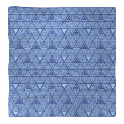 Serviette de table en coton à triangles dessinés à la main