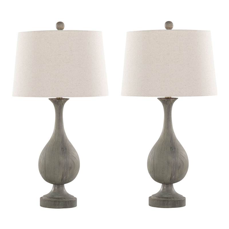 Eisenman Table Lamp, Gray, Off-White