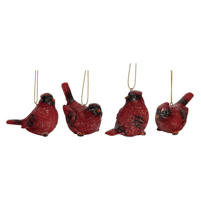 Ensemble d'ornement 4 pièces cardinal suspendu
