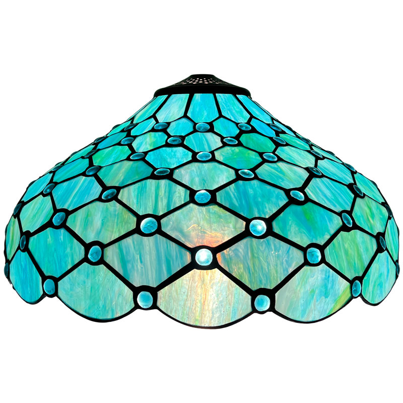 Abat-jour en verre coloré pour lampe de table 16 pouces Tiffany
