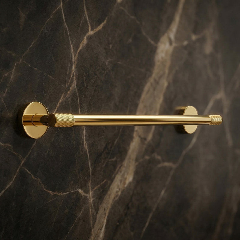 Forward Towel Bar, Polished Gold