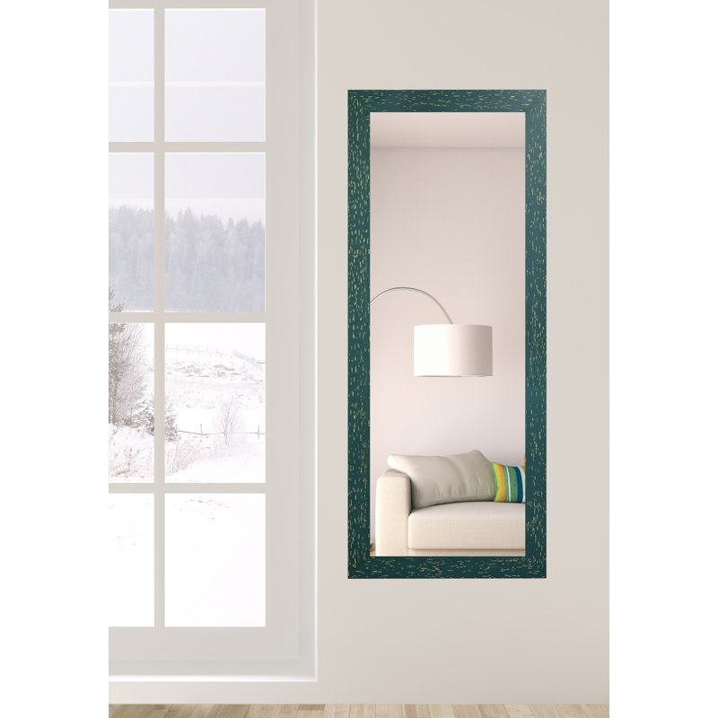 Renegar Solid Wood Flat Mirror, 63" H x 25" W, Seagreen