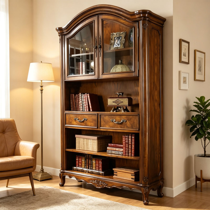 Bibliothèque de salon de style européen
