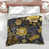 Motif floral noir / jaune