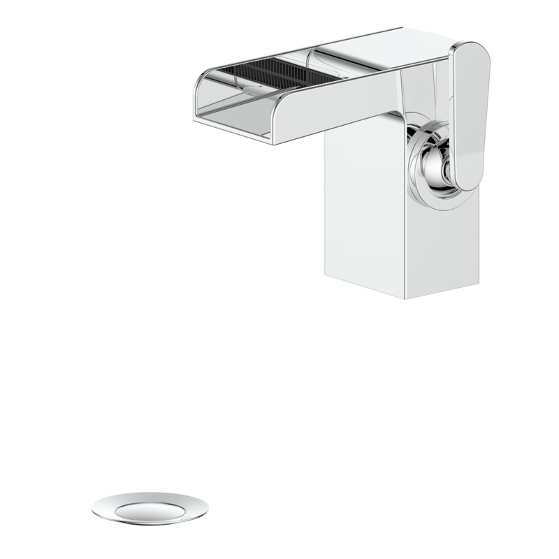 Studio Diamond Peak Single Hole Bathroom Faucet with Drain Assembly, Chrome