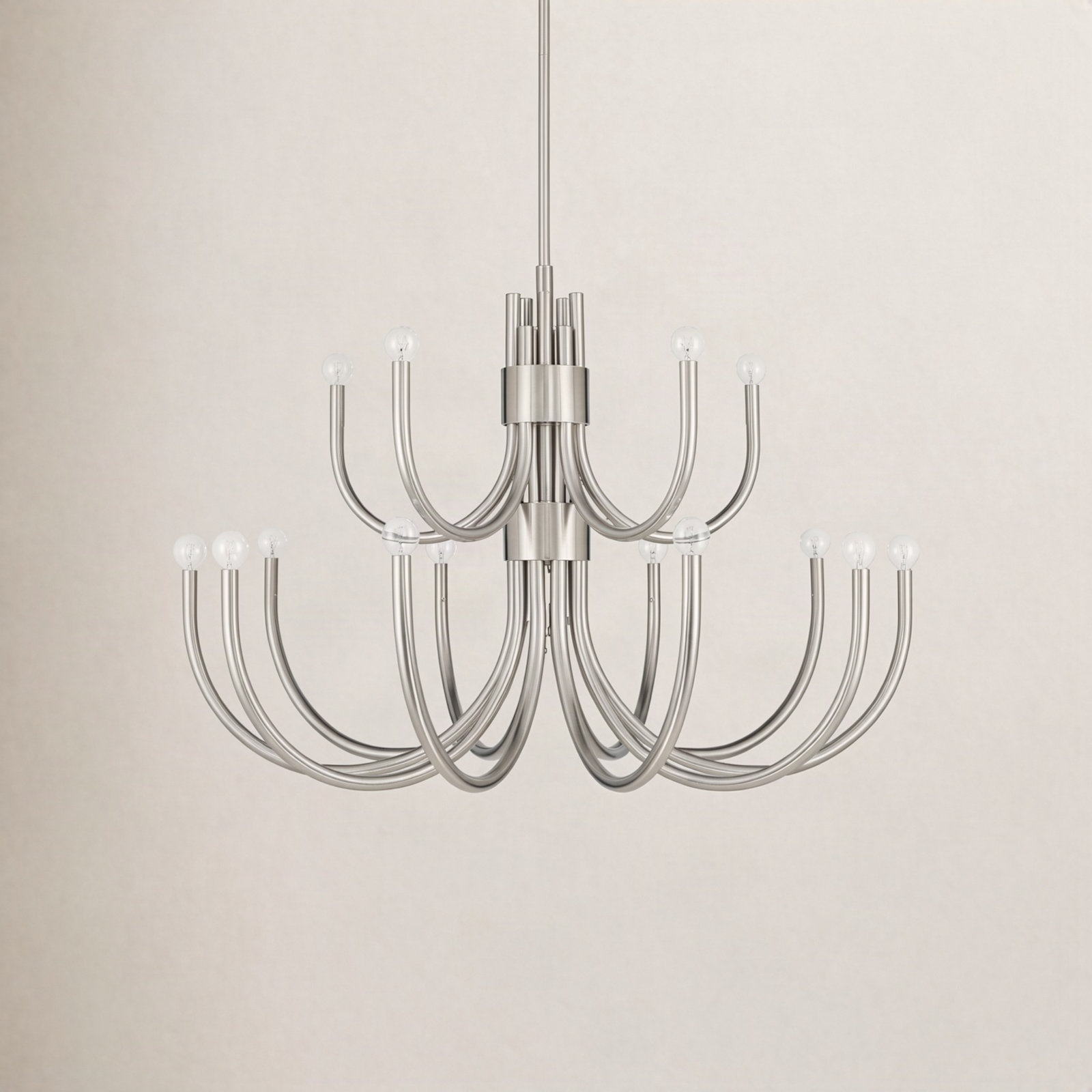 Sorrento 15-Light Chandelier, Satin Nickel