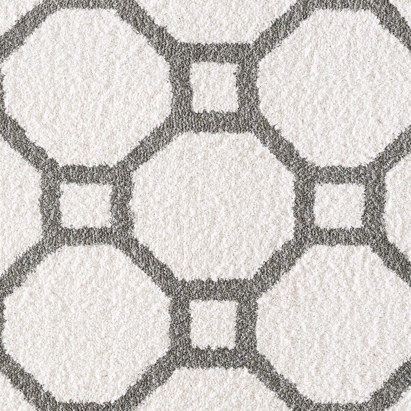 Tapis blanc/argenté Kempf, Rectangle 9 pi 2 po x 12 pi 10 po