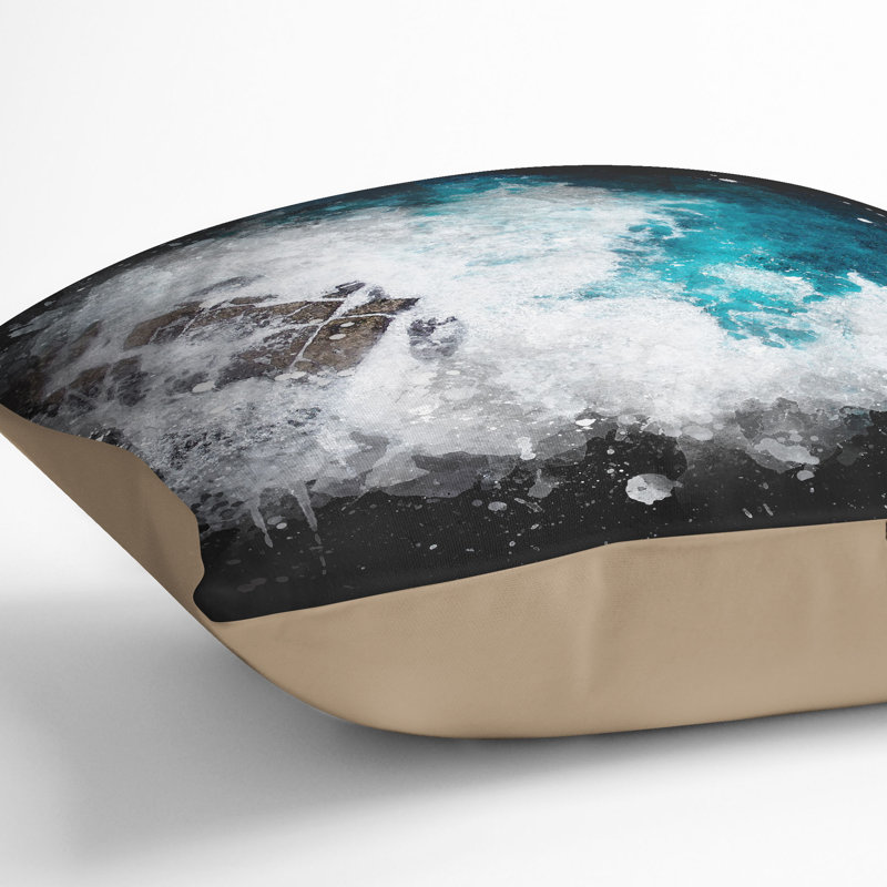Square Throw Cushion, 40cm H x 40cm W x 15cm D, Stone