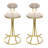 Modern Upholstered S-Shaped Round Seat Barstools(Set Of 2)-512155198