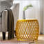 Table d'appoint de 19,75 po avec design élégant et fabrication en fer durable pour l'extérieur