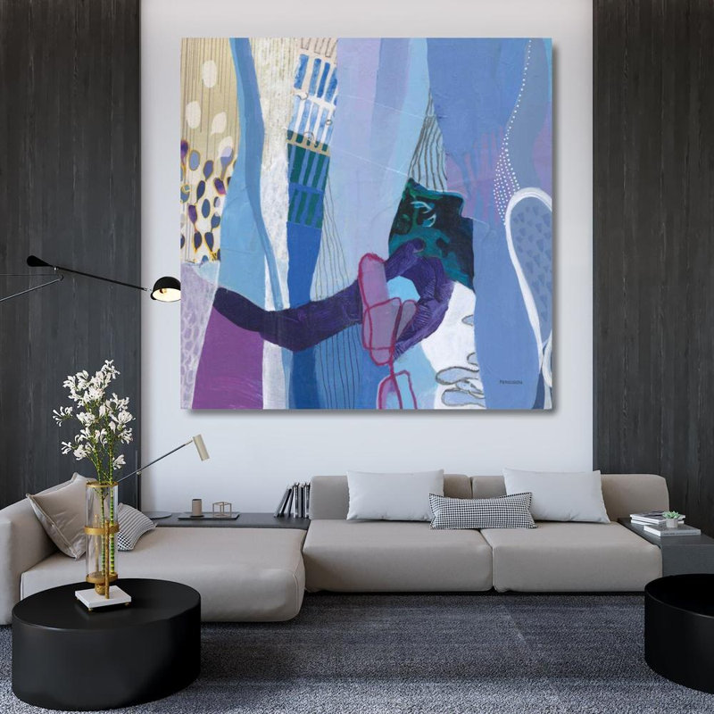 Art sur toile tendue par Red Barrel Studio®, par Kathy Gallery, pervenche 72101